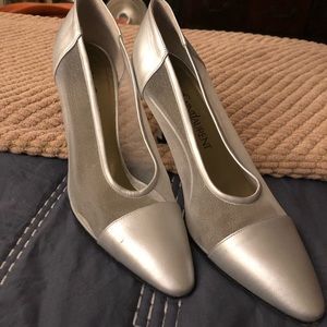Vintage-  YSL Silver Metallic Pumps